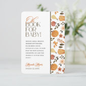 Fall Theme Baby Shower Book Enclosure Card Einladung (Stehend Vorderseite)