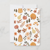 Fall Theme Baby Shower Book Enclosure Card Einladung (Rückseite)