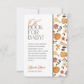 Fall Theme Baby Shower Book Enclosure Card Einladung (Vorderseite)