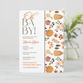 Fall Theme Baby Shower Invitation Einladung (Stehend Vorderseite)