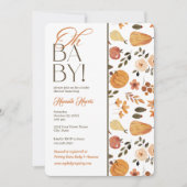 Fall Theme Baby Shower Invitation Einladung (Vorderseite)