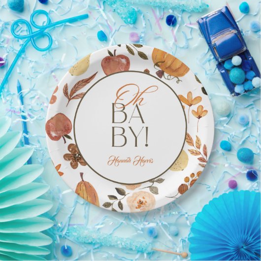 Fall Theme Baby Shower Invitation Pappteller (Party)