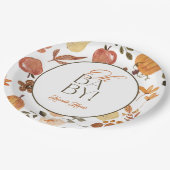 Fall Theme Baby Shower Invitation Pappteller (Schrägansicht)