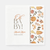Fall Theme Baby Shower  Serviette (Vorderseite)