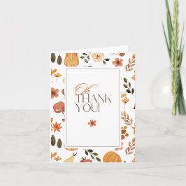 Fall Theme Baby Shower Thank You Card Dankeskarte