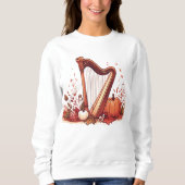 Fall Theme Harp Pumpkin Sweatshirt (Vorderseite)