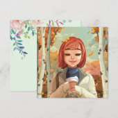 Fall Theme Holiday Card Feiertagskarte (Vorne/Hinten)