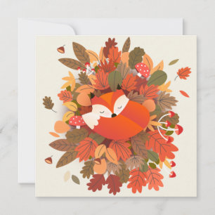 Fall Theme Holiday Card Feiertagskarte