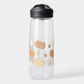 Fall Theme Pumpkin, Acorn, Daisy Pattern Trinkflasche (Vorne)