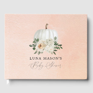 Fall Theme Pumpkin Baby Showbook Gästebuch