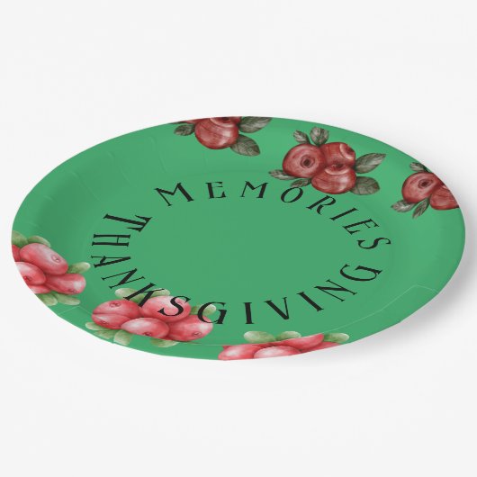 Fall Themed Erntedank Pappteller (Schrägansicht)