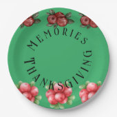 Fall Themed Erntedank Pappteller (Vorderseite)