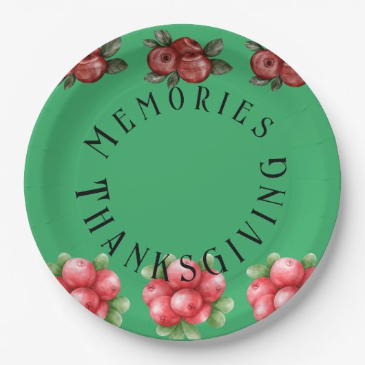 Fall Themed Erntedank Pappteller (Vorderseite)