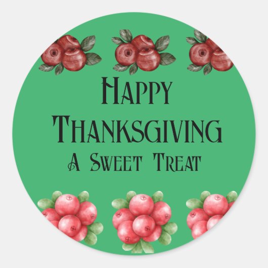 Fall Themed Erntedank Runder Aufkleber (Vorderseite)