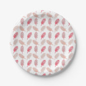 Fall Themed Feathers Pattern Pappteller (Vorderseite)