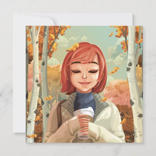 Fall Themed Feiertagskarte (Vorderseite)