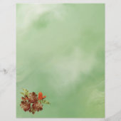 Fall Themed Floral Gerahmt Stationery (Rückseite)