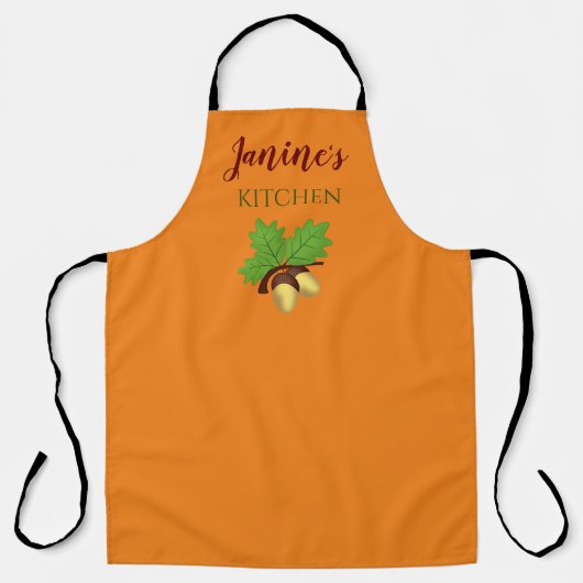 Fall Themed Kitchen Schürze mit Acorns (Vorderseite)