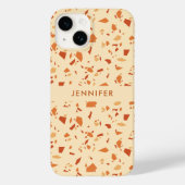 Fall Themed Terrazzo Muster Personalisiert Case-Mate iPhone Hülle (Rückseite)