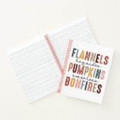 Fall Themed Uni Rule Sprial Notizblock (Innenseite)