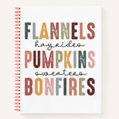 Fall Themed Uni Rule Sprial Notizblock (Vorderseite)