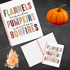 Fall Themed Uni Rule Sprial Notizblock