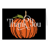 Fall Themed Vielen Dank mit Big Orange Pumpkin (Vorderseite (Horizontal))