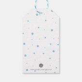 Fall Themed Wassercolor White Pumpkin Fox Geschenkanhänger (Rückseite)