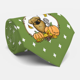 Fall Tibetischer Spaniel (braun) Dog Pumpkins Spaß Krawatte