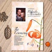 Fall Tiger Lilies Hochzeitsprogramm