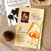 Fall Tiger Lilies Hochzeitsprogramm