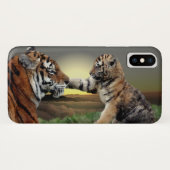 Fall Tiger und Cub iPhone X Case-Mate iPhone Hülle (Rückseite (Horizontal))