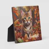 Fall Time Cat Fotoplatte (Vorderseite)