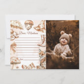 Fall Toile De Jouy Kapsel - Hinweis-Karte Einladung (Vorderseite)