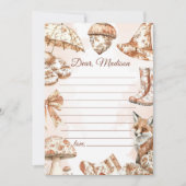 Fall Toile De Jouy Kapsel - Hinweis-Karte Einladung (Vorderseite)