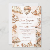 Fall Toile De Jouy Woodland Theme Baby Shower  Einladung (Vorderseite)