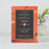 Fall Tomato unglaubliche Budget Hochzeit Einladung (Stehend Vorderseite)