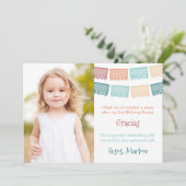 Fall Tones Papel Picado Mexican Fiesta Picture Dankeskarte (Stehend Vorderseite)