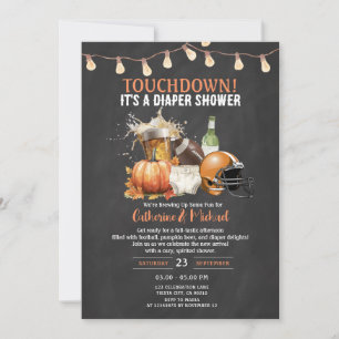 Fall Touchdown es ist ein Windeln Baby Dusche Beer Einladung