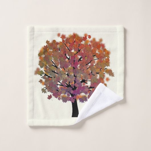 Fall Tree Badhandtuch Set (Waschlappen)