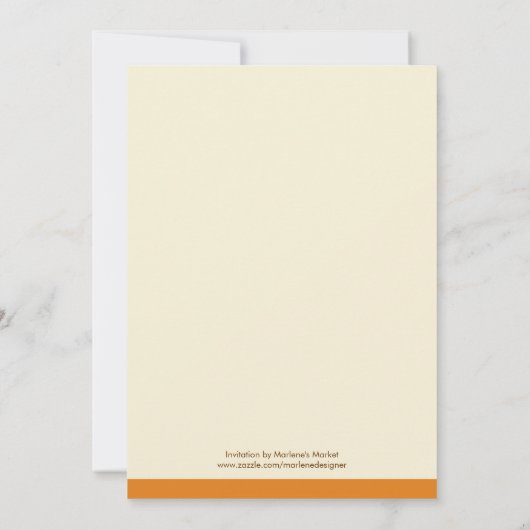 Fall Tree Bridal Dusche Einladung (Rückseite)