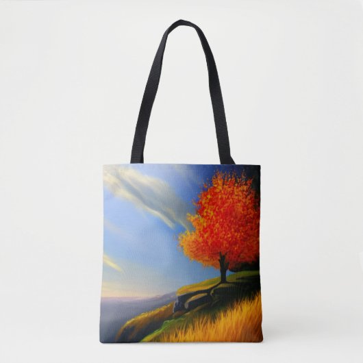 Fall Tree by Ocean Tote Bag Tasche (Vorderseite)
