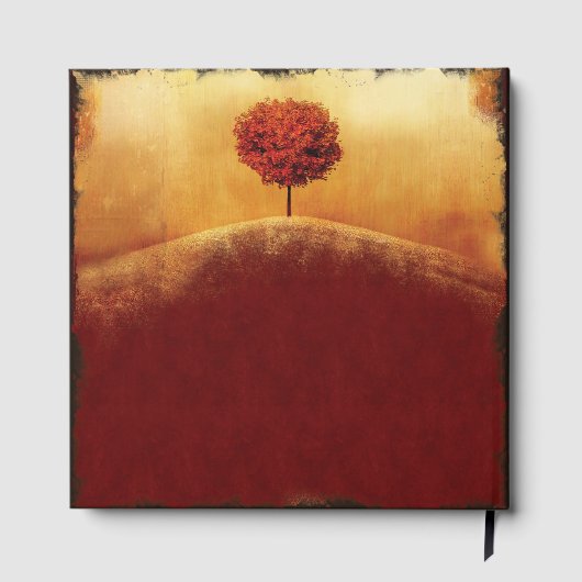 Fall Tree Elegant Wedding Gäestbook Gästebuch (Rückseite)