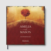Fall Tree Elegant Wedding Gäestbook Gästebuch (Vorderseite)