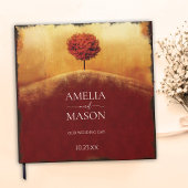 Fall Tree Elegant Wedding Gäestbook Gästebuch