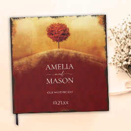 Fall Tree Elegant Wedding Gäestbook Gästebuch