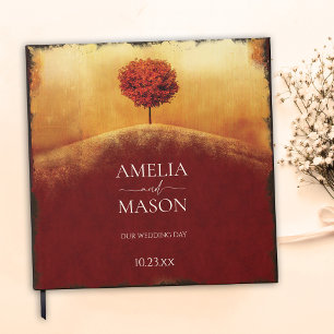 Fall Tree Elegant Wedding Gäestbook Gästebuch