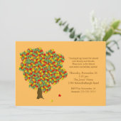 Fall Tree Erntedank Einladung (Stehend Vorderseite)