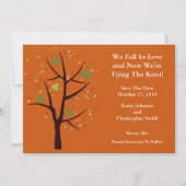 Fall Tree Fell in Liebe Ankündigung Datum freihalt (Vorderseite)