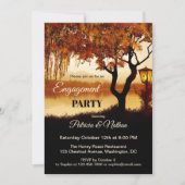 Fall Tree Lake View Verlobung Einladung (Vorderseite)